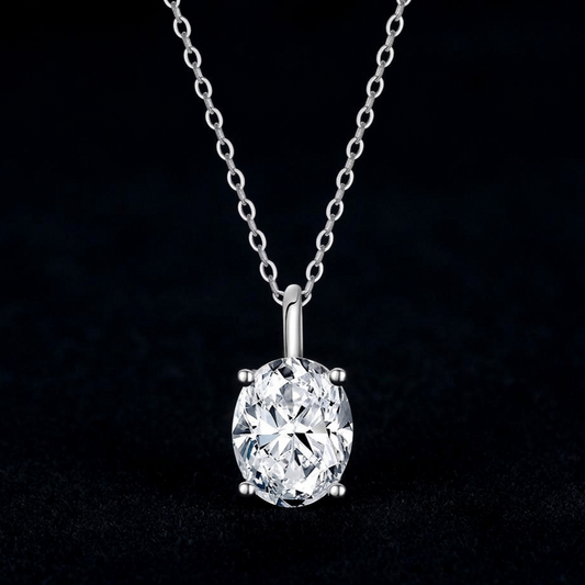 Oval Moissanite Pendant Necklace
