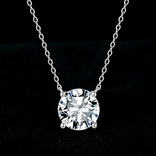 Round Moissanite Pendant Necklace